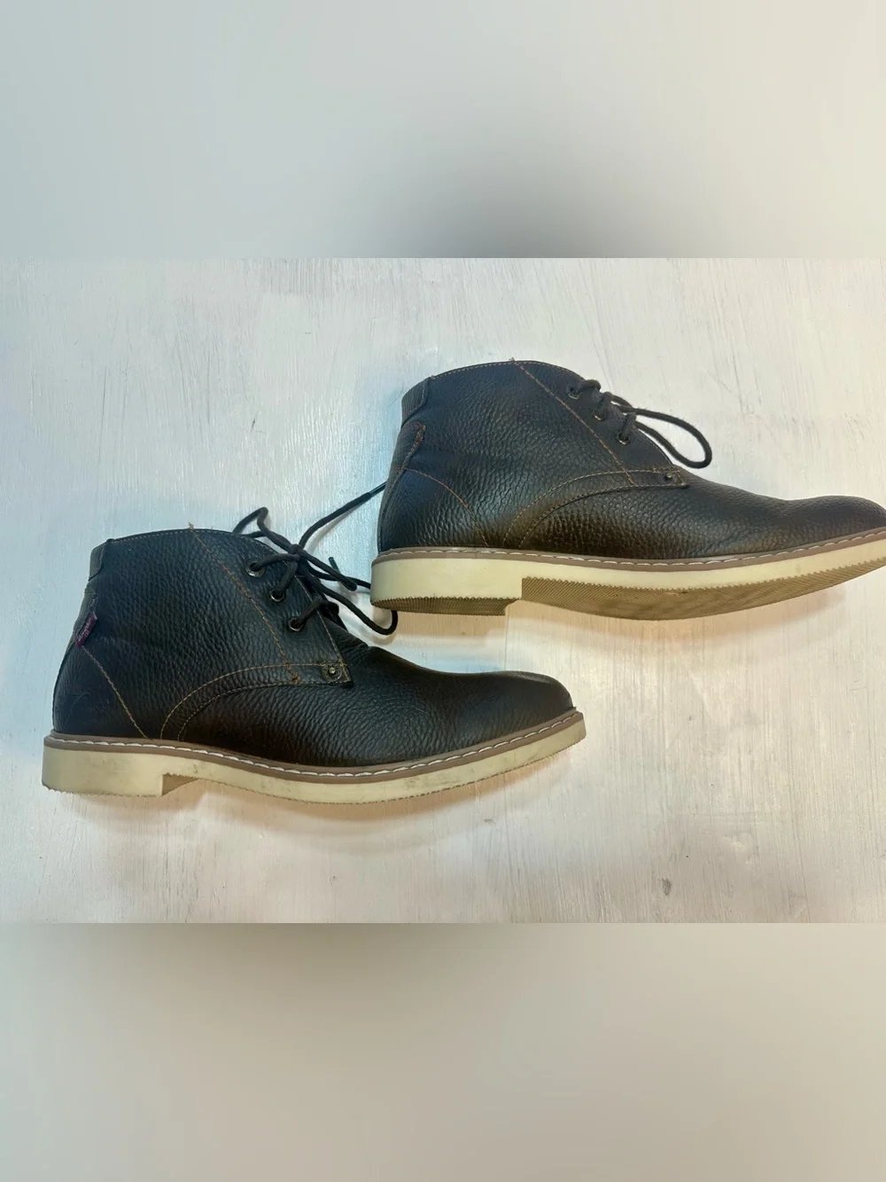 Levi’s Men’s Brown Chukka Boots Comfort Lace Up Ankle Shoes Size 8 Everyday Boot